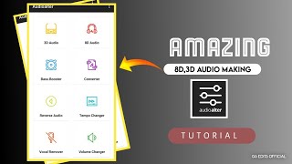 How To Make Own 8D,3DMusic &  Karoke Audioalter Tutorial | GS EDITS OFFICIAL screenshot 5