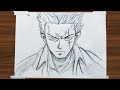 zoro character drawing easy step by step | Anime drawing easy