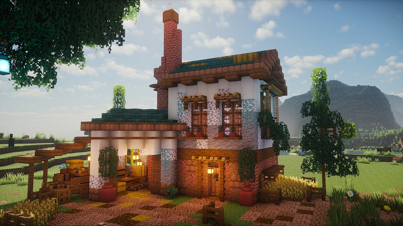 [MINECRAFT]🎑🌻FANTASY FARM HOUSE TUTORIAL - YouTube