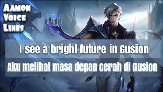 Aamon Voice Quotes And Special Interaction With Gusion Mobile Legends