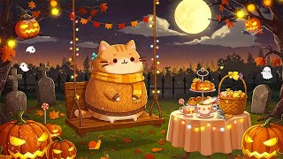 Cozy Cat's Spooky Night 👻 Lofi Music For Study, Work 🍂 Chill Lofi for Focus & Spooky Vibes