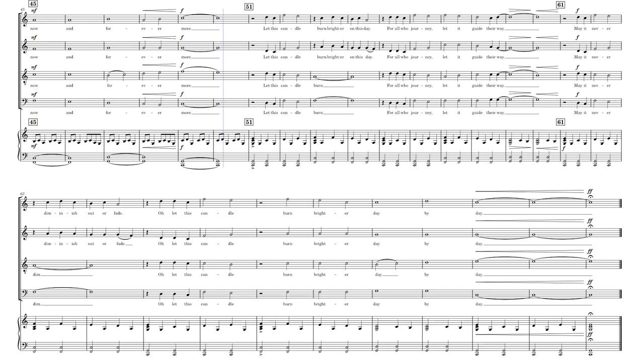 Let This Candle Burn Bright SATB by Ben Eder