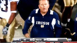 Notre Dame vs Michigan State 2010 Last Play