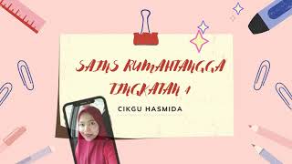 SAINS RUMAHTANGGA T4: 1.1 ORGANISASI KERJA