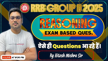 RRB GROUP D,Reasoning,Top expected Ques. #rrbgroupd #rrb #hiteshmishra #rrbgroupd2025 #rrbgroupd