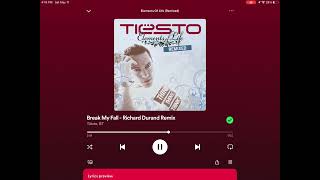 Tiësto - Break My Fall (Richard Durand Remix)