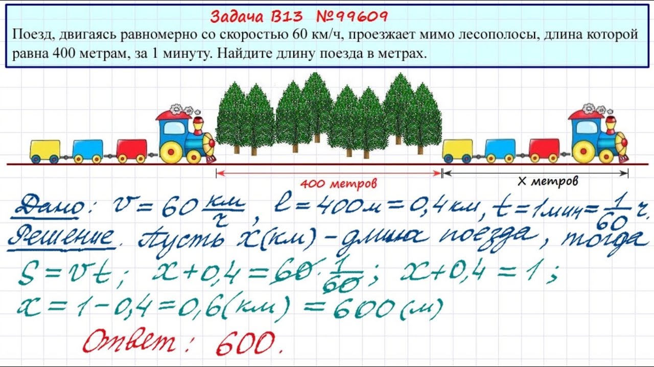 Задачи на длину поезда. Задача про поезд. Поезд проезжает мимо лесополосы. Задача по математике поезд.