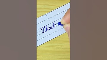 Thailand - How to write Countries name in Cursive Writing | Cursive Handwriting Practice #shorts