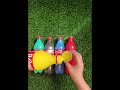 Satisfying Colorful Water Pouring Experiment with Coca-Cola Bottles #asmr #satisfying #waterpouring