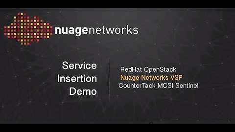 Nuage Networks VSP and CounterTack Sentinel Demo in a Red Hat OpenStack environment