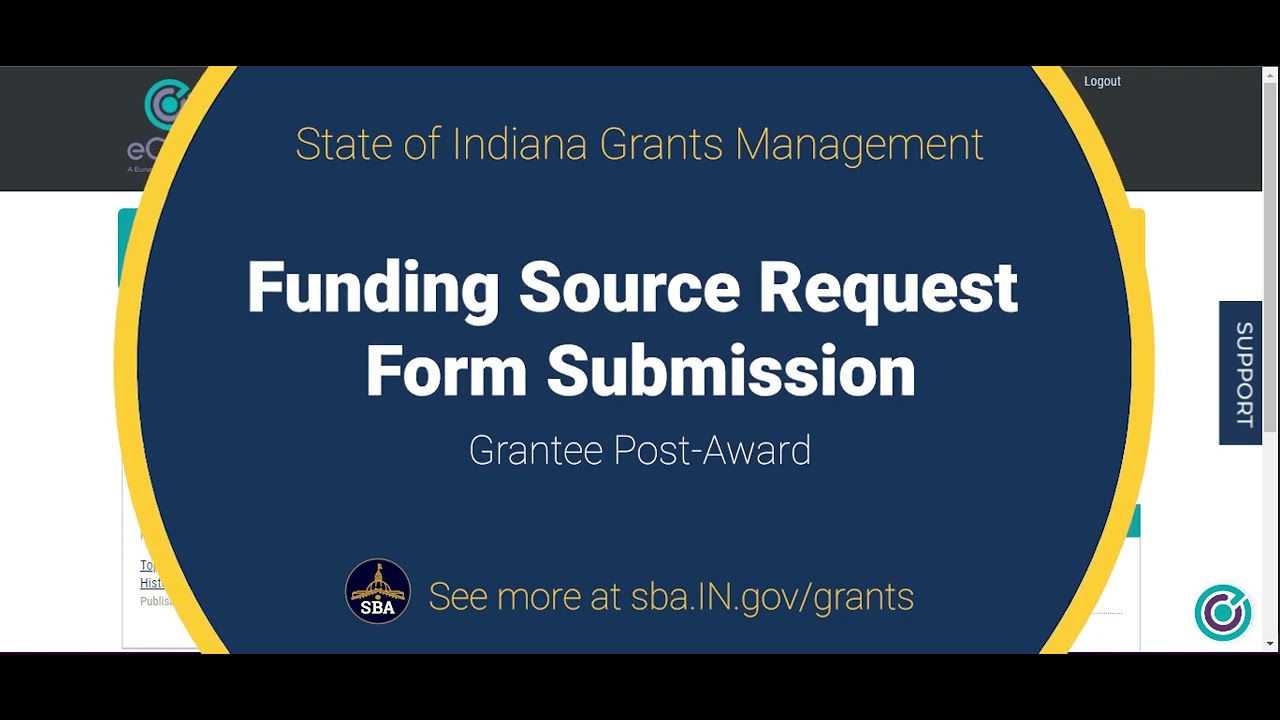 Grantee Post-Award 2 - Funding Source Request Form Submission - YouTube
