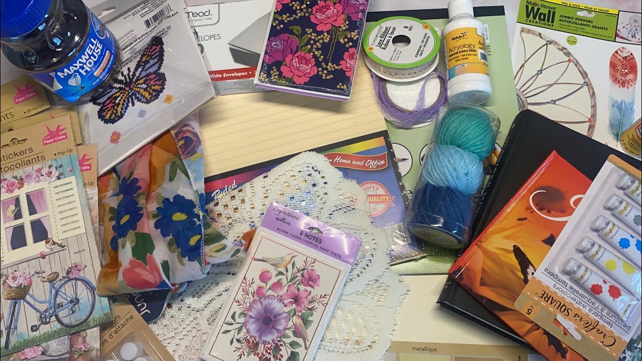 Massive dollar tree haul / junk journal challenge