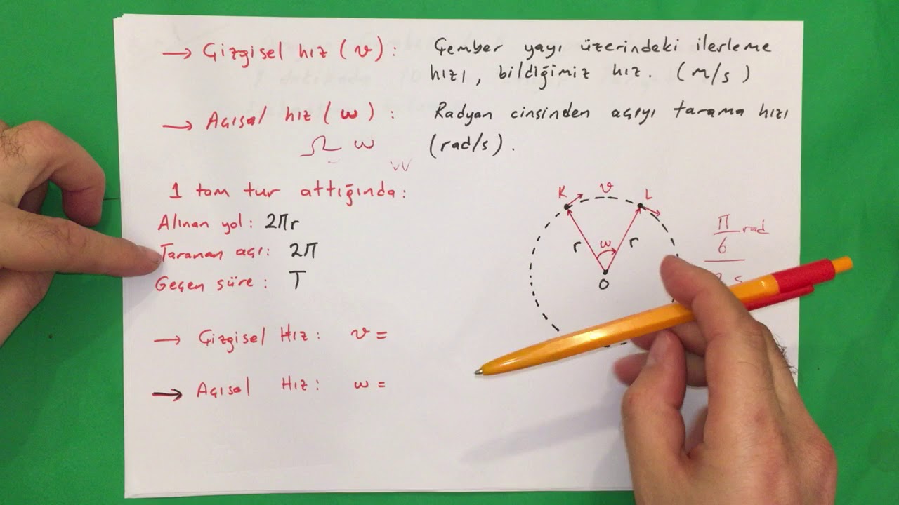 ÇEMBERSEL HAREKET-1 [Temel Kavramlar, Periyot, Frekans, Çizgisel ve Açısal Hızlar]