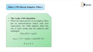 Other LMS Based Adaptive Filters - Adaptive Filters - Advanced Digital Signal Processing