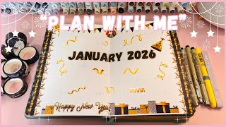 ASMR PLAN WITH ME || JANUARY 2026 BULLET JOURNAL SETUP #planwithme #bulletjournalsetup #bgm