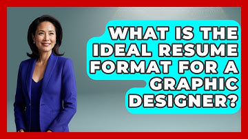 What Is The Ideal Resume Format For A Graphic Designer? - Graphic Design Nerd