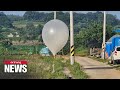 S korean military finds around 10 balloons with excrement suspected to be from north korea