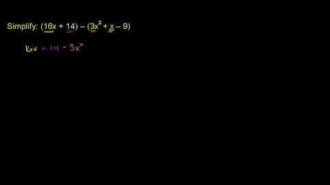 08   Polynomial basics   11   Adding and subtracting polynomials 2