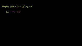 08   Polynomial basics   11   Adding and subtracting polynomials 2