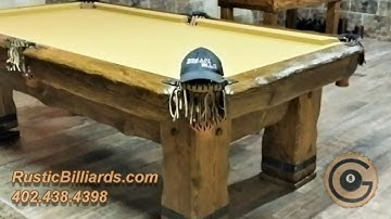 Rustic log  pool tables billiards