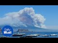 Smoke Rises Over Mount Vesuvius As Forest Fire Burns - Daily Mail
