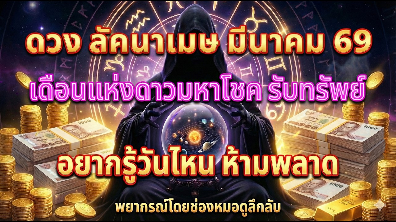 ดวงลัคนาเมษ มีนาคม69 เดือนแห่งดาวมหาโชค รับทรัพย์ อยากรู้วันไหน ห้ามพลาด