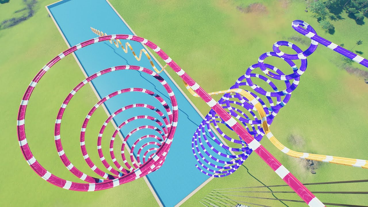 Divergent Spiral Vs Wavy Vs Whirlpool Mat Fulme - Planet Coaster 2