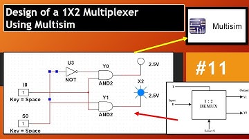 What is Demultiplexer || Design of a 1X 2 DEMUX using Multsim || Simulatio of 1X2 DEMUX