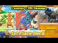 1 energy 190 Damege Most powerful deck pokemon tcg pocket