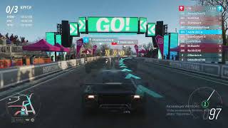 Стрим forza horizon 4 в сетевых-командных гонках.