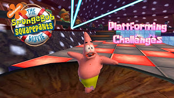 The SpongeBob SquarePants Movie Game - All Plattforming Challenges [4K]