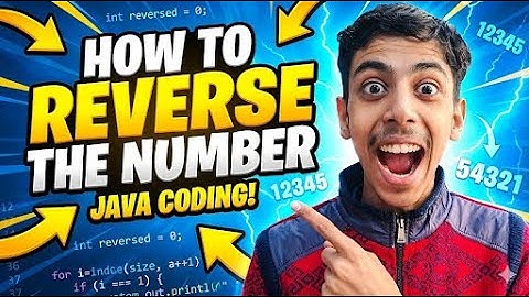 Reverse Number program using while loop in Java