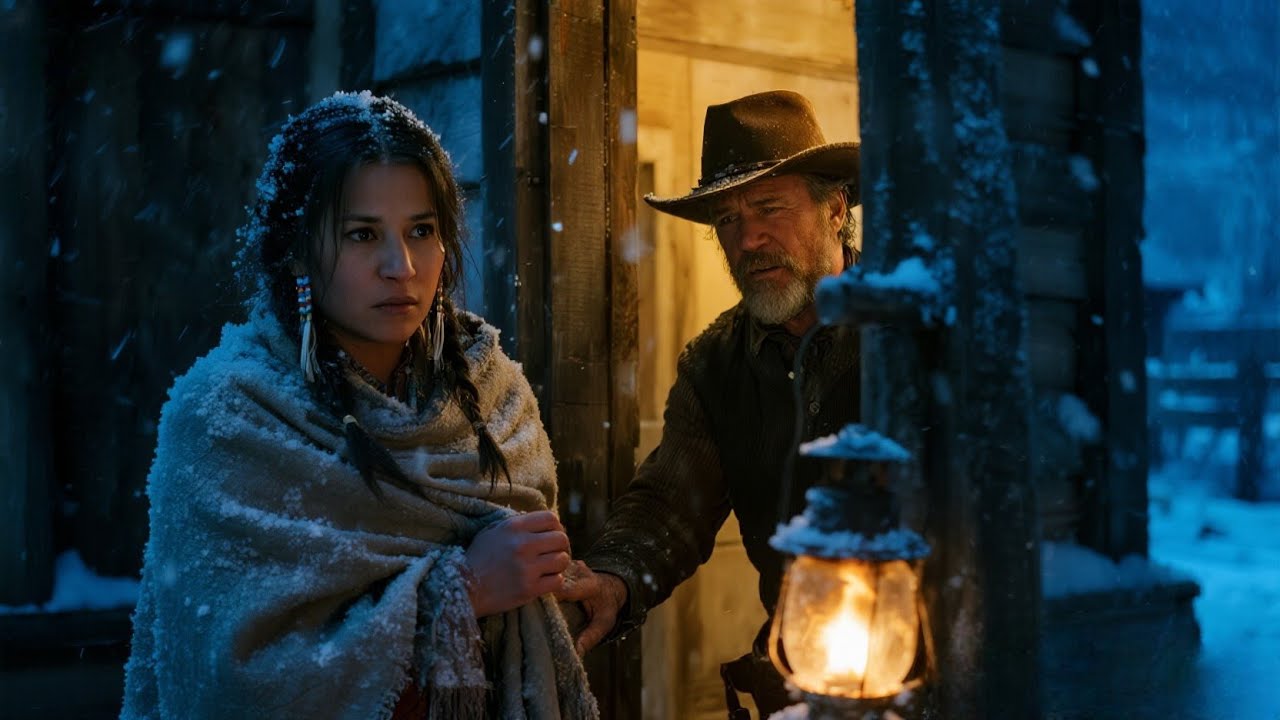 «Можно мне переночевать в вашей хижине, сэр? Ночь на Диком Западе, заснеженном снегом»