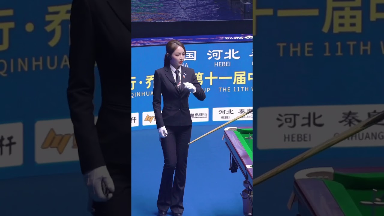 Wang Zangyao: The Stunning Billiards Referee! ❤🎱🔥||