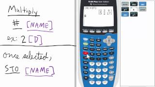Copy or Store a Matrix TI 84 Calculator