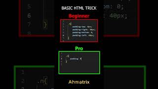 HTML CSS Padding Trick 😱 | 1 Line Me Perfect Spacing | CSS Padding Hack #shorts#youtubeshorts #html