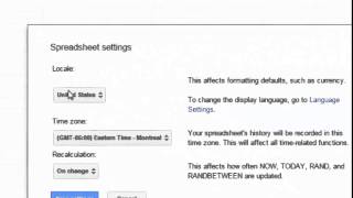 Change Time Zone in Google Sheets