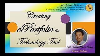 Module 3 Lesson 3 Creating ePortfolio as Technology Tool
