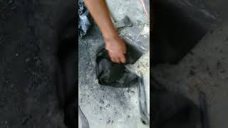 proses penyepuhan cangkul tanpa menggunakan gagang