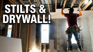 ICF Castle Takes Shape | Drywall Day