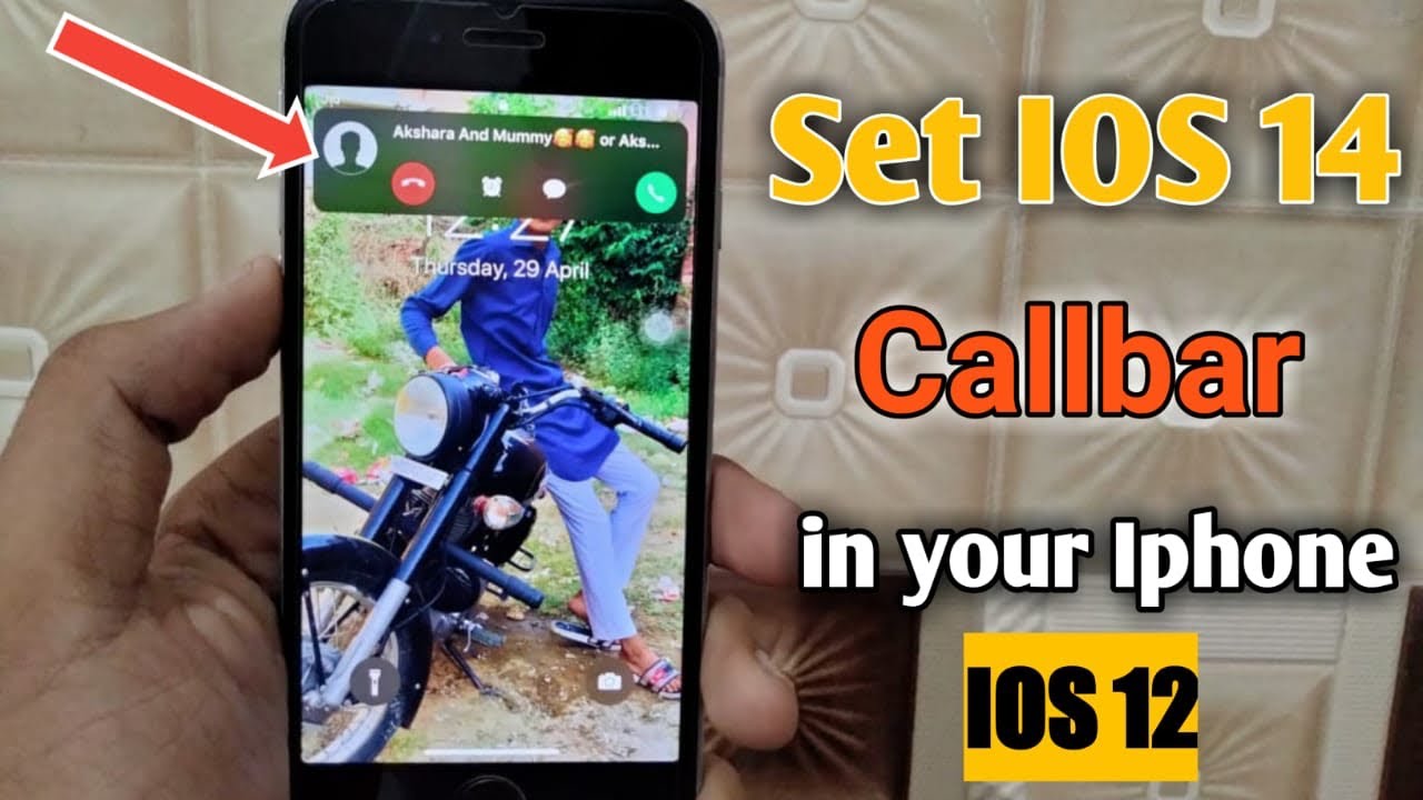 Set Ios 14 callbar in iphone 5s and 6. //#laddidhiman // - YouTube
