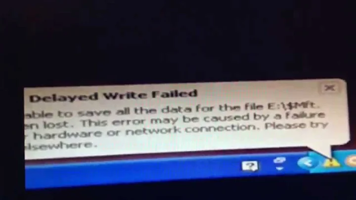 windows delayed write failed (error)