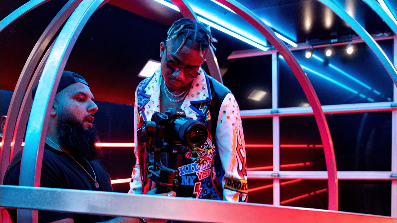 Vlog filming at RedWall studio Behind the scenes music video Sony