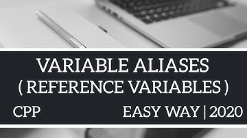 VARIABLE ALIASES - REFERENCE VARIABLES  (CPP) | EASY WAY | 2020