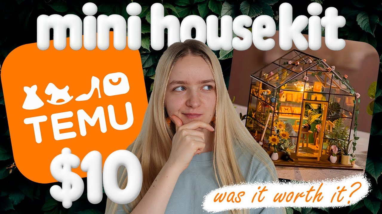 Temu Mini Home $10 Temu Miniature Greenhouse Kit โ Building My First Mini House ๐ธ ...
