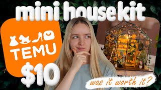 $10 Temu Miniature Greenhouse Kit — Building My First Mini House 🌸