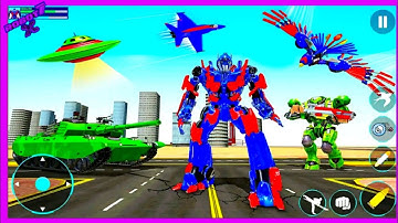 Sparrow Robot Car Games - Flying Robot Transform Android gameplay