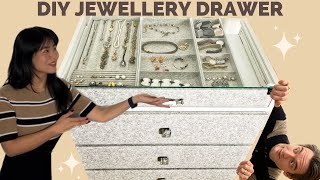 DIY Jewellery Drawer | Home Series Ep. 2 | Transform IKEA Malm | Fingerprint Lock Function