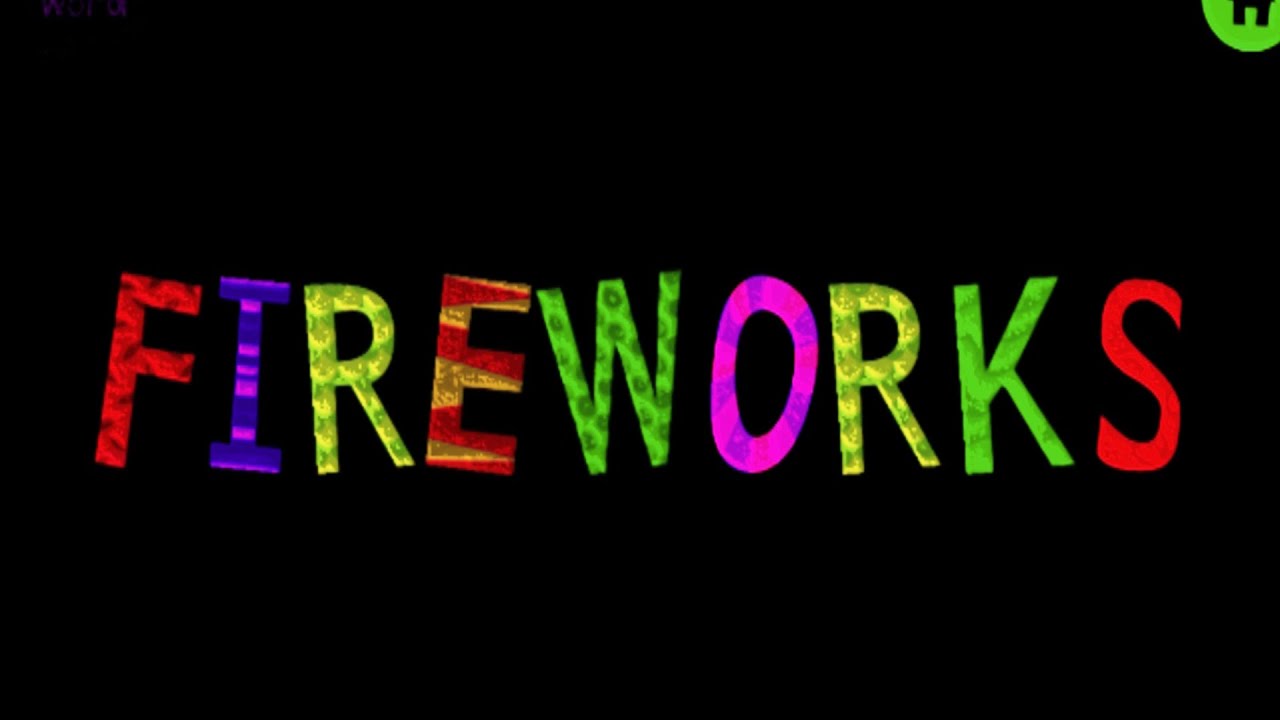 Endless Alphabet Side Word "FIREWORKS" Inversions Color Effect, Bevel Effect & G major Effect.