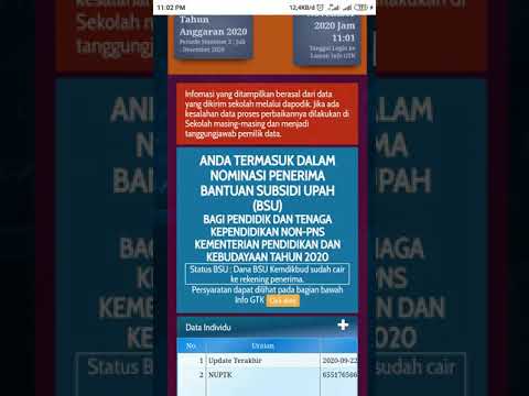 Cara Masuk / Log In Info GTK Kemendikbud Bagi Penerima Bantuan Subsidi Upah (BSU).Part.2